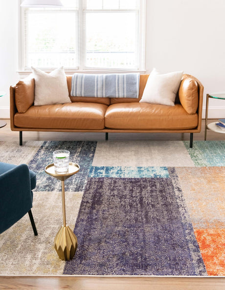 Multicolor 4' x 6' Vivid Rectangle Area Rug Colorful Modern Unique Indoor Easy Clean Durable Carpet Mat for Home Interior Design & Decor for Sale at Rug Engine