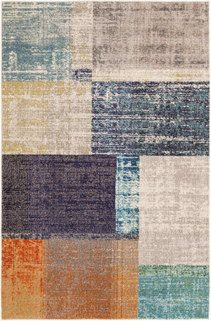 Multicolor 5' 3 x 8' Vivid Rectangle Area Rug Colorful Modern Unique Indoor Easy Clean Durable Carpet Mat for Home Interior Design & Decor for Sale at Rug Engine