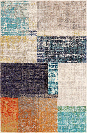 Multicolor 4' x 6' Vivid Rectangle Area Rug Colorful Modern Unique Indoor Easy Clean Durable Carpet Mat for Home Interior Design & Decor for Sale at Rug Engine