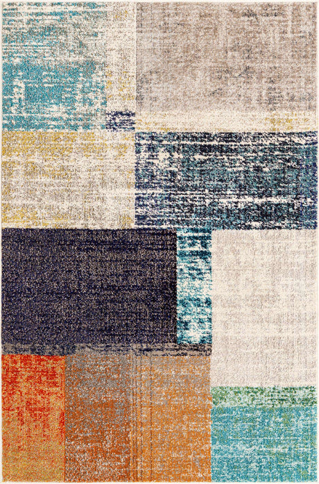 Multicolor 4' x 6' Vivid Rectangle Area Rug Colorful Modern Unique Indoor Easy Clean Durable Carpet Mat for Home Interior Design & Decor for Sale at Rug Engine