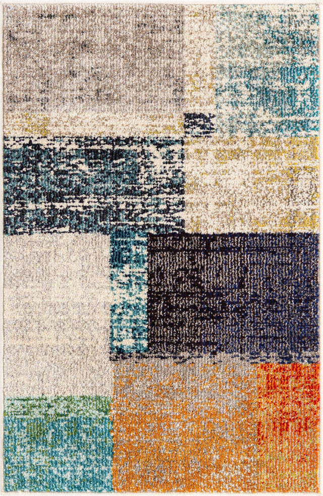 Multicolor 2' 2 x 3' Vivid Rectangle Area Rug Colorful Modern Unique Indoor Easy Clean Durable Carpet Mat for Home Interior Design & Decor for Sale at Rug Engine