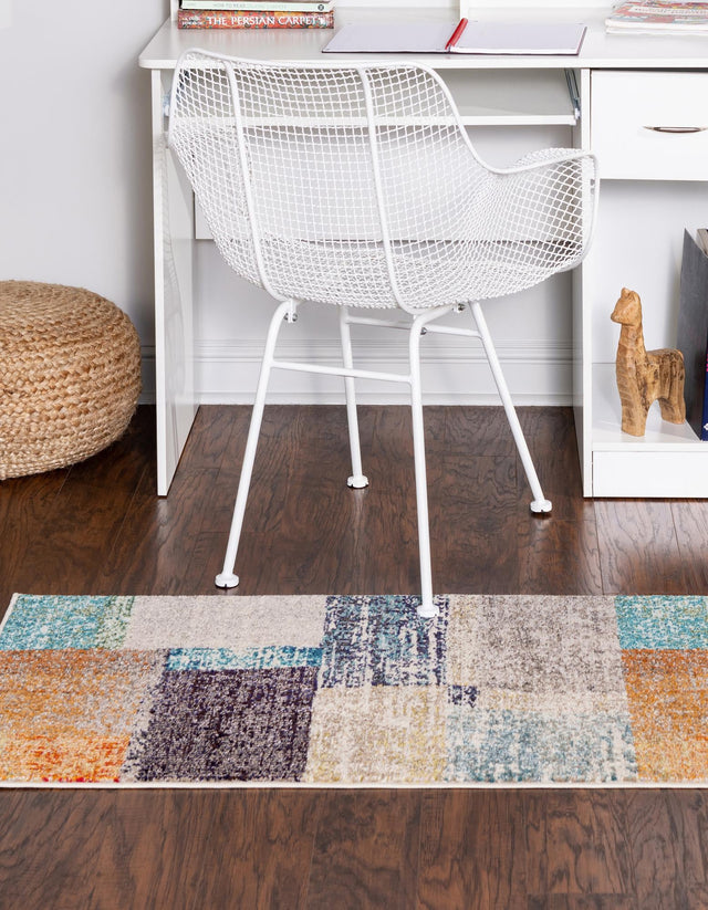 Multicolor 2' x 8' Vivid Runner Area Rug Colorful Modern Unique Indoor Easy Clean Durable Carpet Mat for Home Interior Design & Decor for Sale at Rug Engine