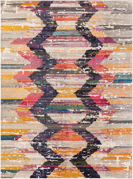 Multicolor 9' x 12' Vivid Rectangle Area Rug Colorful Modern Unique Indoor Easy Clean Durable Carpet Mat for Home Interior Design & Decor for Sale at Rug Engine