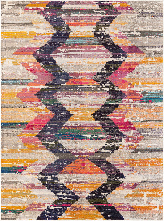 Multicolor 9' x 12' Vivid Rectangle Area Rug Colorful Modern Unique Indoor Easy Clean Durable Carpet Mat for Home Interior Design & Decor for Sale at Rug Engine