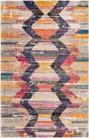 Multicolor 6' x 9' Vivid Rectangle Area Rug Colorful Modern Unique Indoor Easy Clean Durable Carpet Mat for Home Interior Design & Decor for Sale at Rug Engine