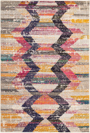 Multicolor 4' x 6' Vivid Rectangle Area Rug Colorful Modern Unique Indoor Easy Clean Durable Carpet Mat for Home Interior Design & Decor for Sale at Rug Engine