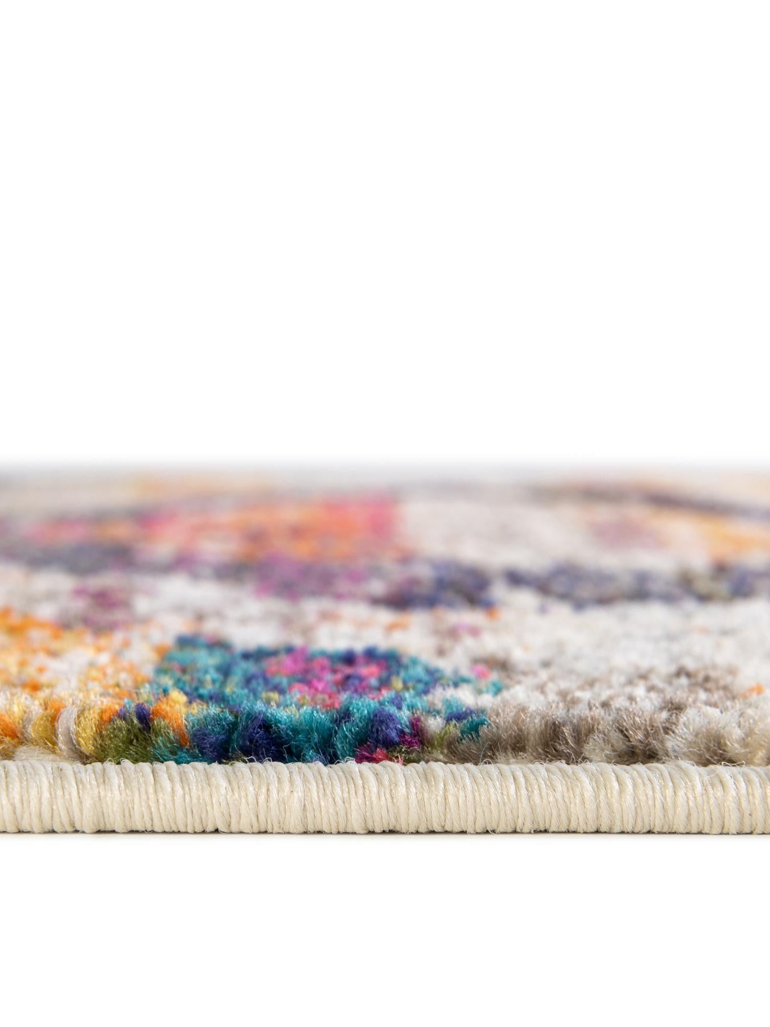 Multicolor 9' 10 x 9' 10 Vivid Square Area Rug Colorful Modern Unique Indoor Easy Clean Durable Carpet Mat for Home Interior Design & Decor for Sale at Rug Engine
