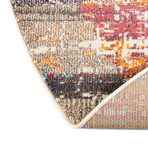 Multicolor 7' 10 x 10' Vivid Oval Area Rug Colorful Modern Unique Indoor Easy Clean Durable Carpet Mat for Home Interior Design & Decor for Sale at Rug Engine