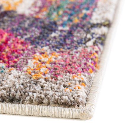 Multicolor 7' 10 x 7' 10 Vivid Octagon Area Rug Colorful Modern Unique Indoor Easy Clean Durable Carpet Mat for Home Interior Design & Decor for Sale at Rug Engine