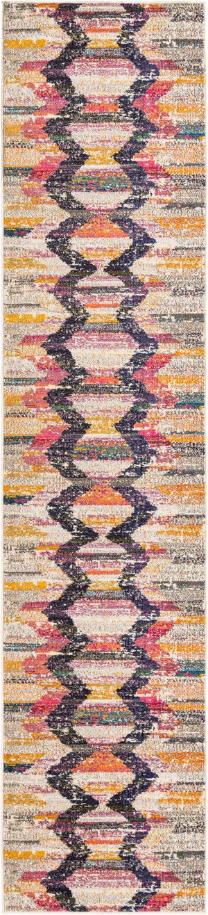 Multicolor 2' 7 x 12' Vivid Runner Area Rug Colorful Modern Unique Indoor Easy Clean Durable Carpet Mat for Home Interior Design & Decor for Sale at Rug Engine