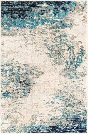 Blue 2' 2 x 3' Vivid Rectangle Area Rug Colorful Modern Unique Indoor Easy Clean Durable Carpet Mat for Home Interior Design & Decor for Sale at Rug Engine