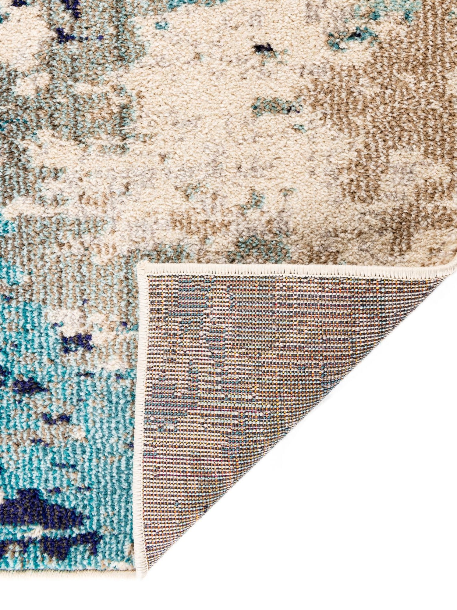 Blue 9' 10 x 9' 10 Vivid Square Area Rug Colorful Modern Unique Indoor Easy Clean Durable Carpet Mat for Home Interior Design & Decor for Sale at Rug Engine