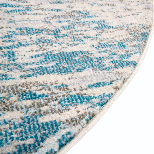 Blue 7' 10 x 10' Vivid Oval Area Rug Colorful Modern Unique Indoor Easy Clean Durable Carpet Mat for Home Interior Design & Decor for Sale at Rug Engine