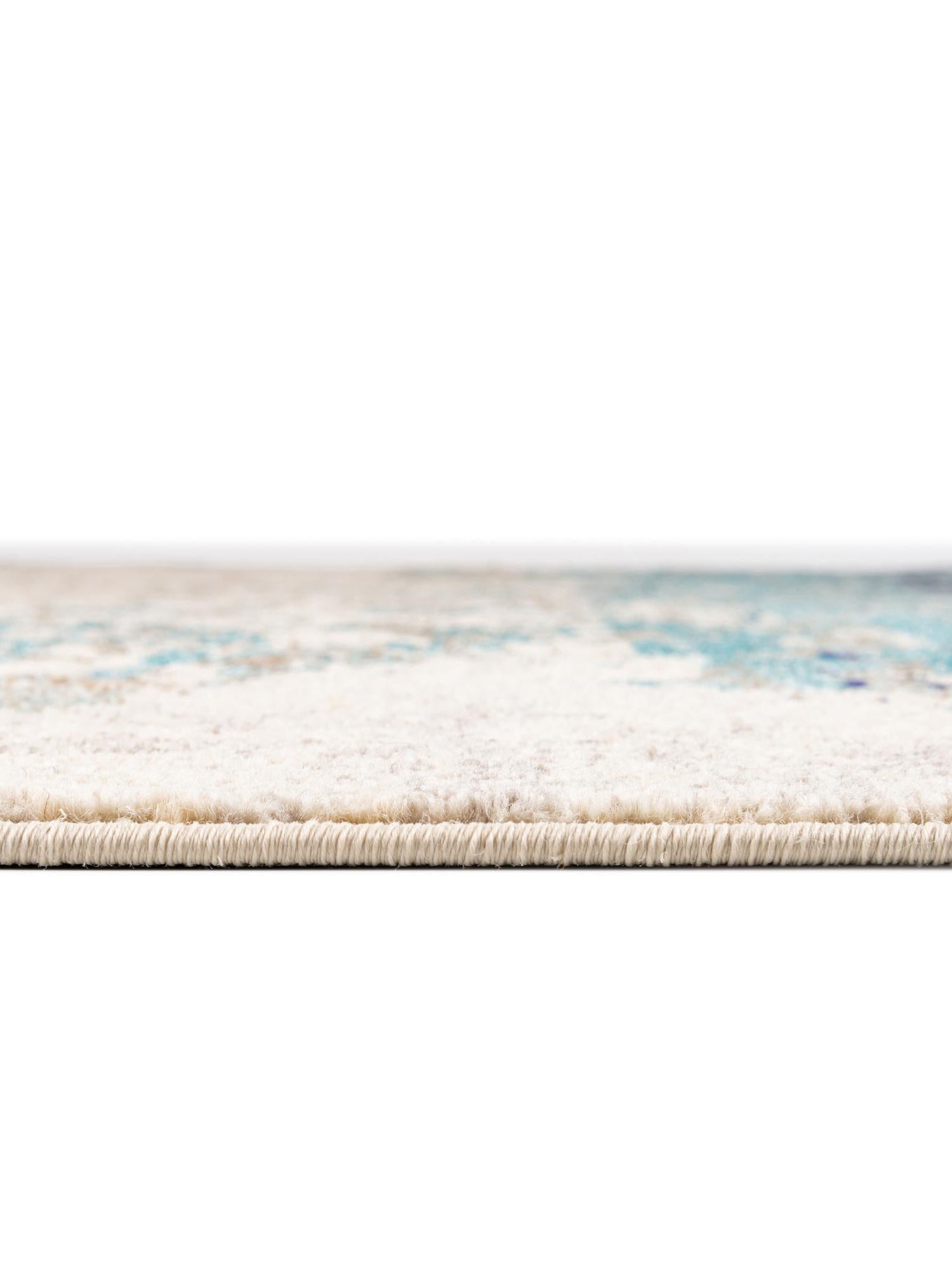 Blue 7' 10 x 7' 10 Vivid Octagon Area Rug Colorful Modern Unique Indoor Easy Clean Durable Carpet Mat for Home Interior Design & Decor for Sale at Rug Engine