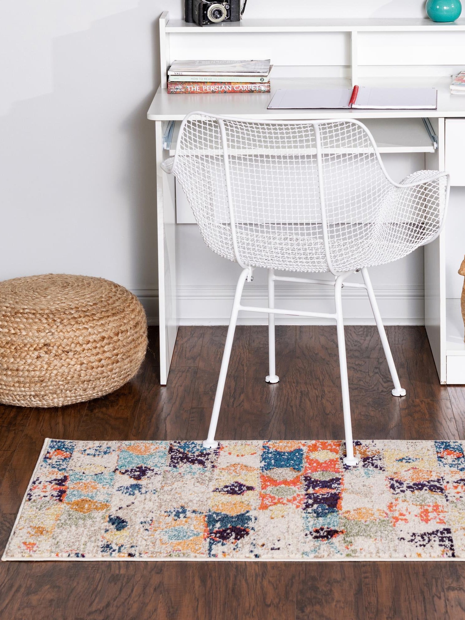 Ivory 2' 7 x 12' Vivid Runner Area Rug Colorful Modern Unique Indoor Easy Clean Durable Carpet Mat for Home Interior Design & Decor for Sale at Rug Engine