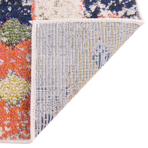 Ivory 2' 7 x 12' Vivid Runner Area Rug Colorful Modern Unique Indoor Easy Clean Durable Carpet Mat for Home Interior Design & Decor for Sale at Rug Engine