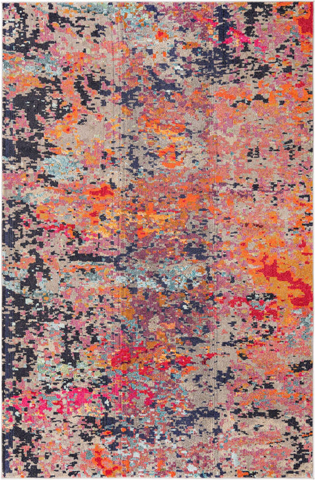 Multicolor 6' x 9' Vivid Rectangle Area Rug Colorful Modern Unique Indoor Easy Clean Durable Carpet Mat for Home Interior Design & Decor for Sale at Rug Engine