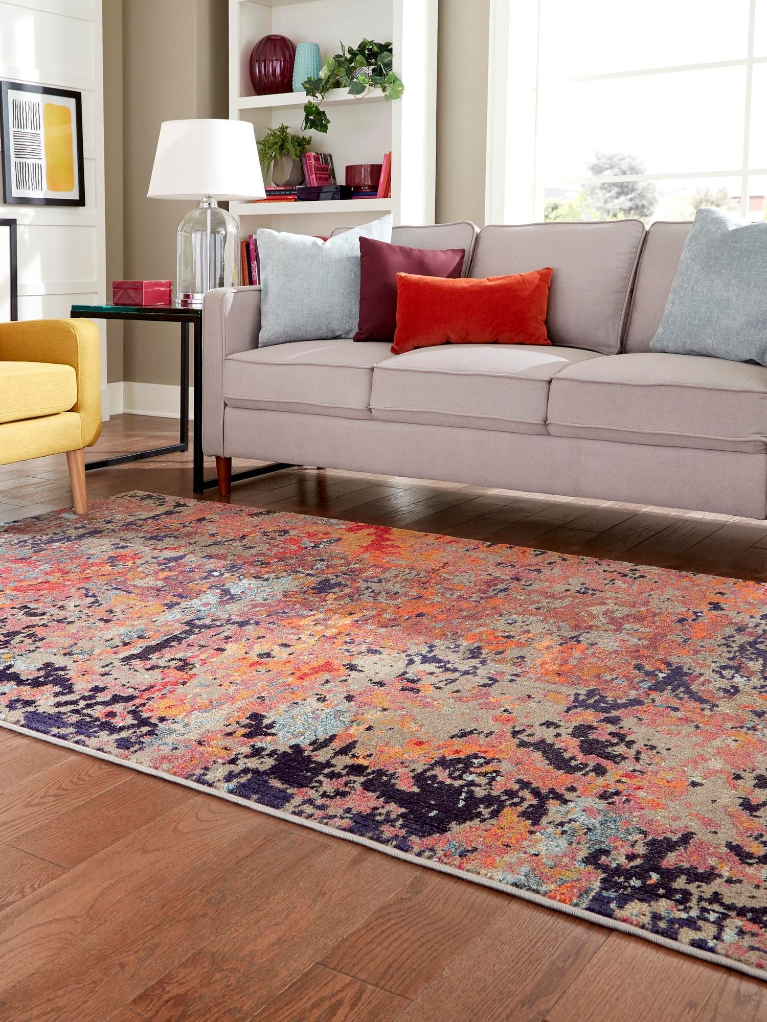 Multicolor 2' 2 x 3' Vivid Rectangle Area Rug Colorful Modern Unique Indoor Easy Clean Durable Carpet Mat for Home Interior Design & Decor for Sale at Rug Engine