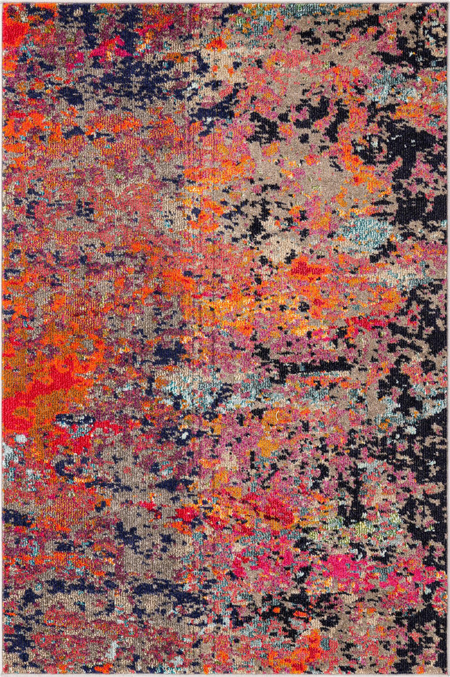 Multicolor 4' x 6' Vivid Rectangle Area Rug Colorful Modern Unique Indoor Easy Clean Durable Carpet Mat for Home Interior Design & Decor for Sale at Rug Engine