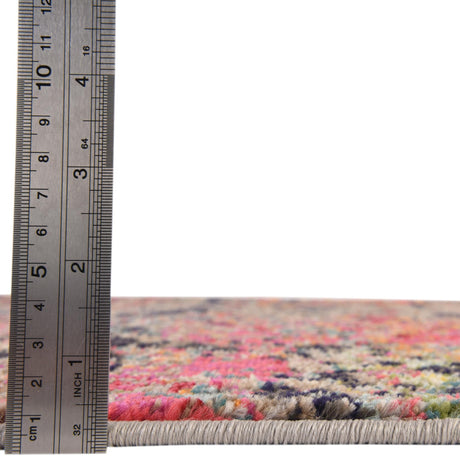Multicolor 7' x 7' Vivid Round Area Rug Colorful Modern Unique Indoor Easy Clean Durable Carpet Mat for Home Interior Design & Decor for Sale at Rug Engine