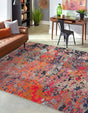 Multicolor 9' 10 x 9' 10 Vivid Square Area Rug Colorful Modern Unique Indoor Easy Clean Durable Carpet Mat for Home Interior Design & Decor for Sale at Rug Engine