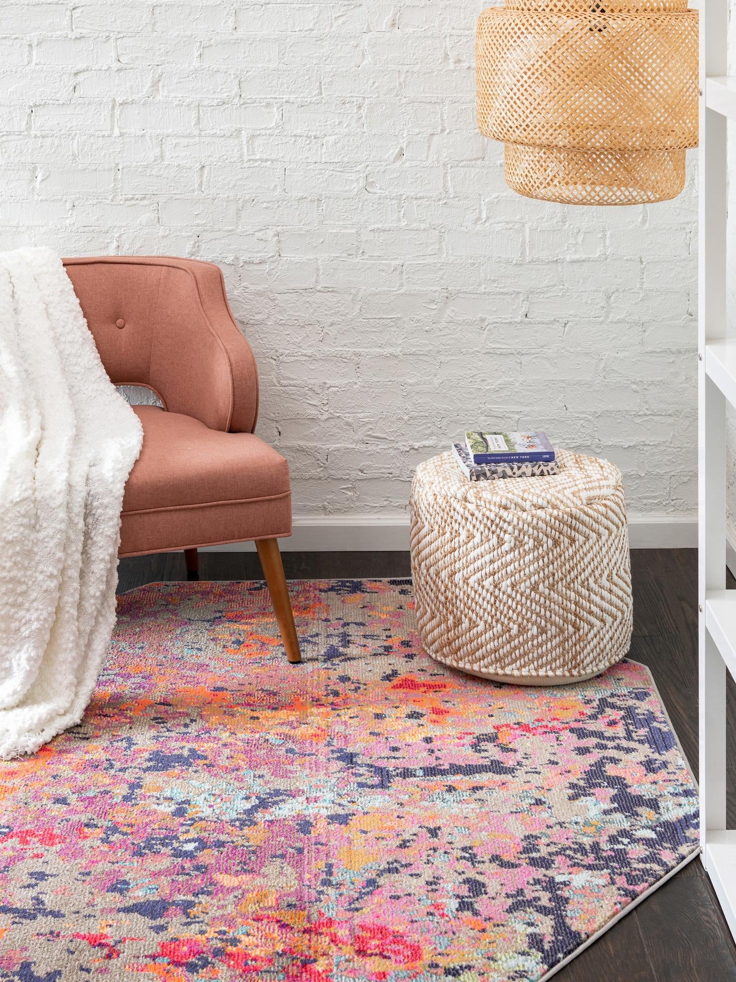 Multicolor 7' 10 x 7' 10 Vivid Octagon Area Rug Colorful Modern Unique Indoor Easy Clean Durable Carpet Mat for Home Interior Design & Decor for Sale at Rug Engine