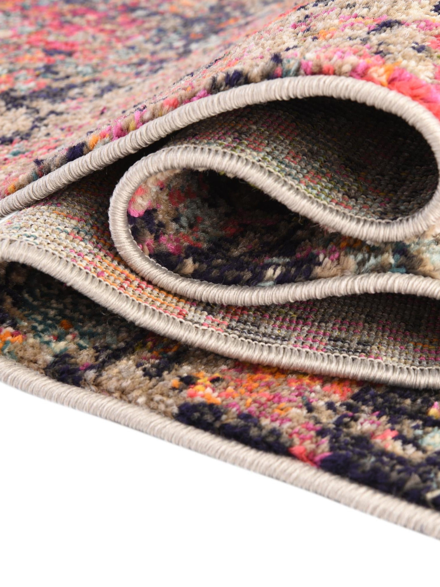 Multicolor 2' 7 x 12' Vivid Runner Area Rug Colorful Modern Unique Indoor Easy Clean Durable Carpet Mat for Home Interior Design & Decor for Sale at Rug Engine