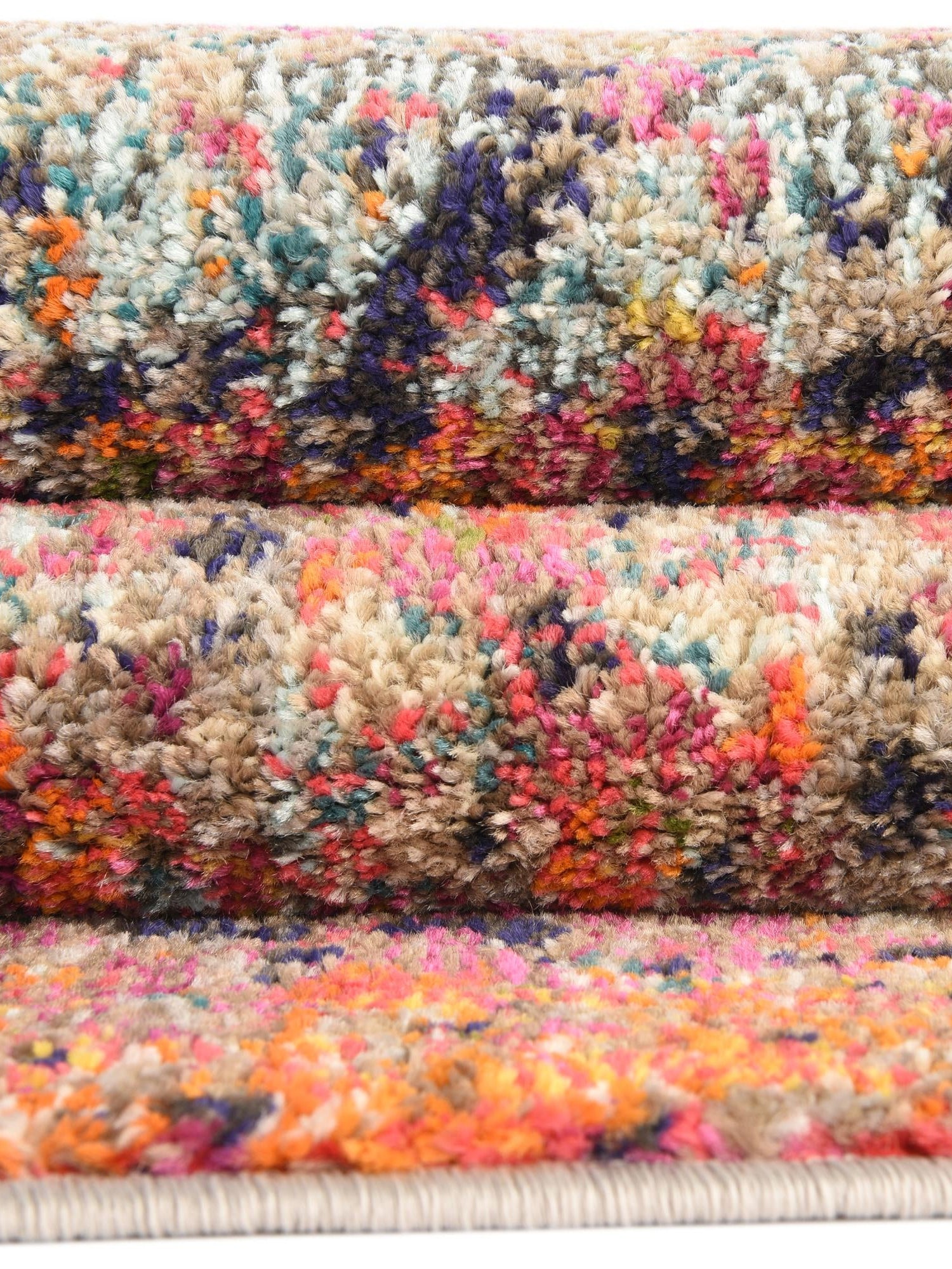 Multicolor 2' 7 x 12' Vivid Runner Area Rug Colorful Modern Unique Indoor Easy Clean Durable Carpet Mat for Home Interior Design & Decor for Sale at Rug Engine