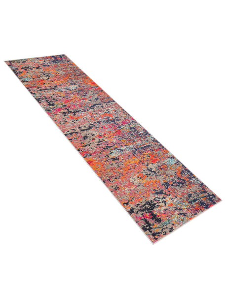 Multicolor 2' x 8' Vivid Runner Area Rug Colorful Modern Unique Indoor Easy Clean Durable Carpet Mat for Home Interior Design & Decor for Sale at Rug Engine