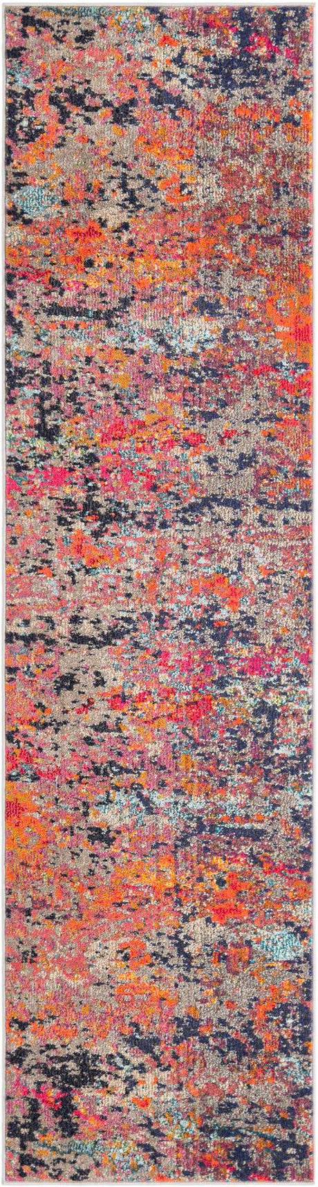 Multicolor 2' x 8' Vivid Runner Area Rug Colorful Modern Unique Indoor Easy Clean Durable Carpet Mat for Home Interior Design & Decor for Sale at Rug Engine