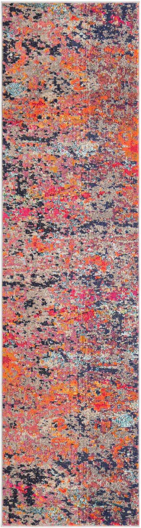 Multicolor 2' x 8' Vivid Runner Area Rug Colorful Modern Unique Indoor Easy Clean Durable Carpet Mat for Home Interior Design & Decor for Sale at Rug Engine