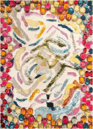Multicolor 9' x 12' Vivid Rectangle Area Rug Colorful Modern Unique Indoor Easy Clean Durable Carpet Mat for Home Interior Design & Decor for Sale at Rug Engine