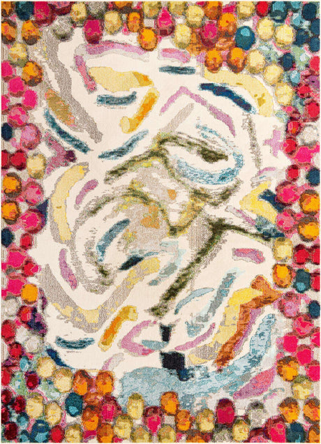 Multicolor 9' x 12' Vivid Rectangle Area Rug Colorful Modern Unique Indoor Easy Clean Durable Carpet Mat for Home Interior Design & Decor for Sale at Rug Engine