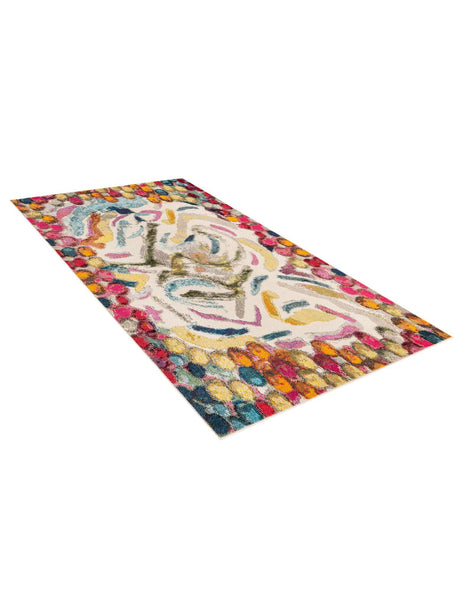 Multicolor 5' 3 x 8' Vivid Rectangle Area Rug Colorful Modern Unique Indoor Easy Clean Durable Carpet Mat for Home Interior Design & Decor for Sale at Rug Engine