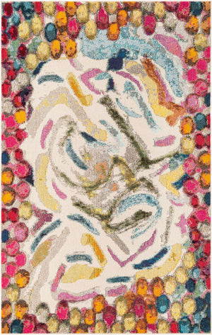 Multicolor 5' 3 x 8' Vivid Rectangle Area Rug Colorful Modern Unique Indoor Easy Clean Durable Carpet Mat for Home Interior Design & Decor for Sale at Rug Engine