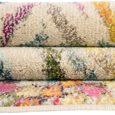 Multicolor 7' 10 x 7' 10 Vivid Square Area Rug Colorful Modern Unique Indoor Easy Clean Durable Carpet Mat for Home Interior Design & Decor for Sale at Rug Engine