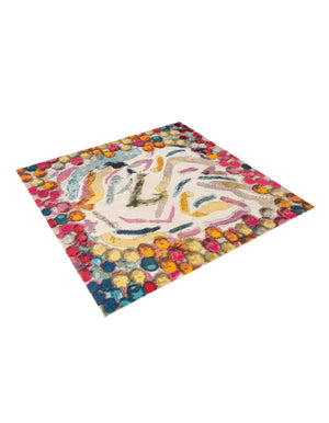 Multicolor 7' 10 x 7' 10 Vivid Square Area Rug Colorful Modern Unique Indoor Easy Clean Durable Carpet Mat for Home Interior Design & Decor for Sale at Rug Engine