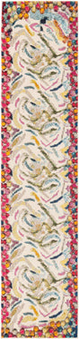 Multicolor 2' 7 x 12' Vivid Runner Area Rug Colorful Modern Unique Indoor Easy Clean Durable Carpet Mat for Home Interior Design & Decor for Sale at Rug Engine