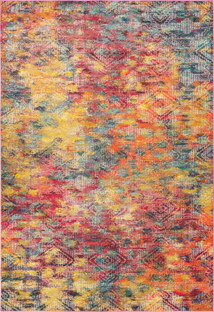 Multicolor 9' 10 x 14' Vivid Rectangle Area Rug Colorful Modern Unique Indoor Easy Clean Durable Carpet Mat for Home Interior Design & Decor for Sale at Rug Engine