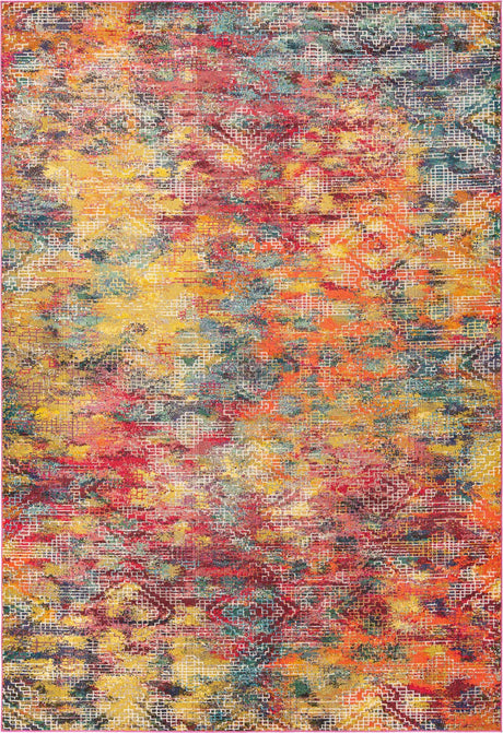 Multicolor 9' 10 x 14' Vivid Rectangle Area Rug Colorful Modern Unique Indoor Easy Clean Durable Carpet Mat for Home Interior Design & Decor for Sale at Rug Engine