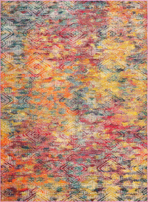 Multicolor 9' x 12' Vivid Rectangle Area Rug Colorful Modern Unique Indoor Easy Clean Durable Carpet Mat for Home Interior Design & Decor for Sale at Rug Engine