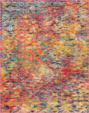 Multicolor 7' 10 x 10' Vivid Rectangle Area Rug Colorful Modern Unique Indoor Easy Clean Durable Carpet Mat for Home Interior Design & Decor for Sale at Rug Engine