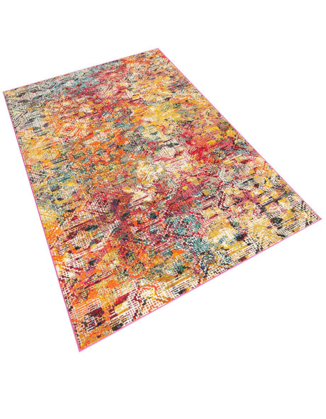 Multicolor 5' 3 x 8' Vivid Rectangle Area Rug Colorful Modern Unique Indoor Easy Clean Durable Carpet Mat for Home Interior Design & Decor for Sale at Rug Engine
