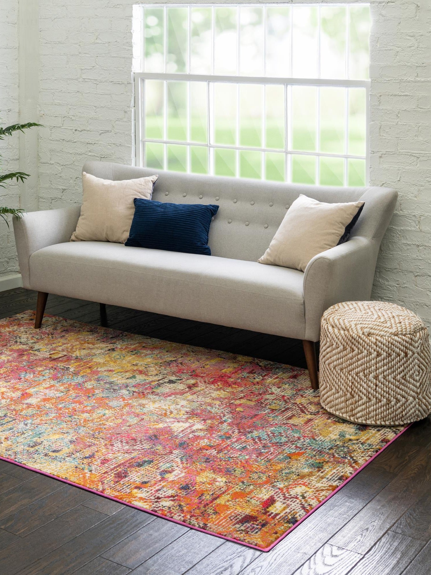 Multicolor 6' x 9' Vivid Rectangle Area Rug Colorful Modern Unique Indoor Easy Clean Durable Carpet Mat for Home Interior Design & Decor for Sale at Rug Engine