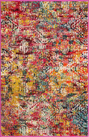 Multicolor 2' x 3' Vivid Rectangle Area Rug Colorful Modern Unique Indoor Easy Clean Durable Carpet Mat for Home Interior Design & Decor for Sale at Rug Engine