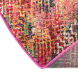 Multicolor 3' 3 x 3' 3 Vivid Round Area Rug Colorful Modern Unique Indoor Easy Clean Durable Carpet Mat for Home Interior Design & Decor for Sale at Rug Engine
