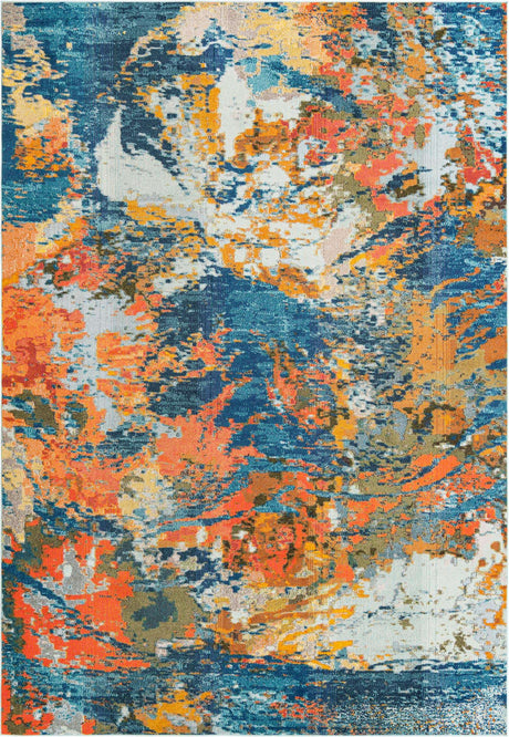 Multicolor 9' 10 x 14' Vivid Rectangle Area Rug Colorful Modern Unique Indoor Easy Clean Durable Carpet Mat for Home Interior Design & Decor for Sale at Rug Engine