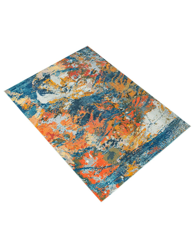 Multicolor 7' 10 x 10' Vivid Rectangle Area Rug Colorful Modern Unique Indoor Easy Clean Durable Carpet Mat for Home Interior Design & Decor for Sale at Rug Engine