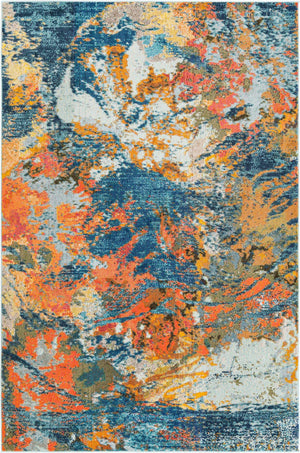 Multicolor 6' x 9' Vivid Rectangle Area Rug Colorful Modern Unique Indoor Easy Clean Durable Carpet Mat for Home Interior Design & Decor for Sale at Rug Engine