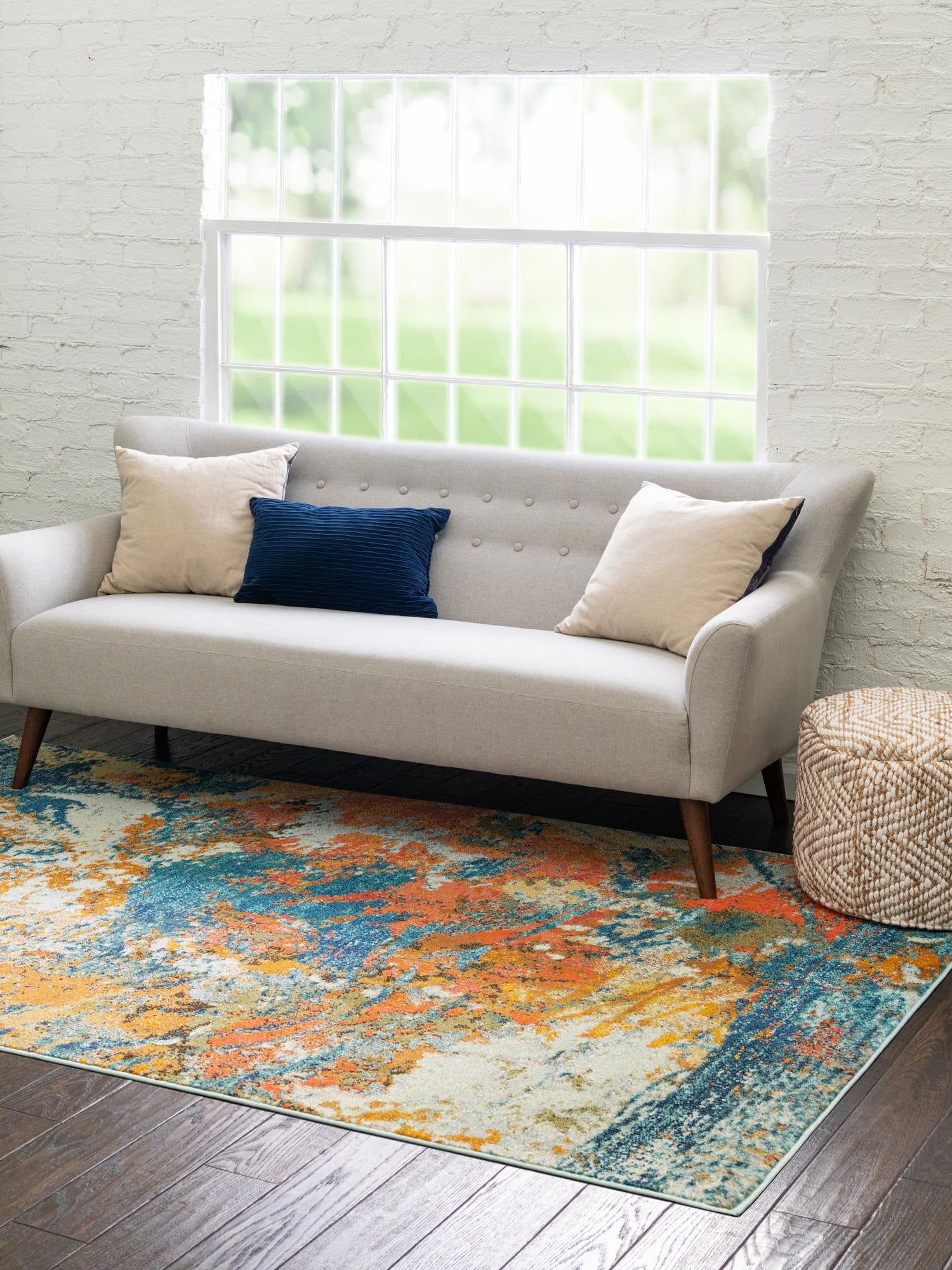 Multicolor 2' 2 x 3' Vivid Rectangle Area Rug Colorful Modern Unique Indoor Easy Clean Durable Carpet Mat for Home Interior Design & Decor for Sale at Rug Engine